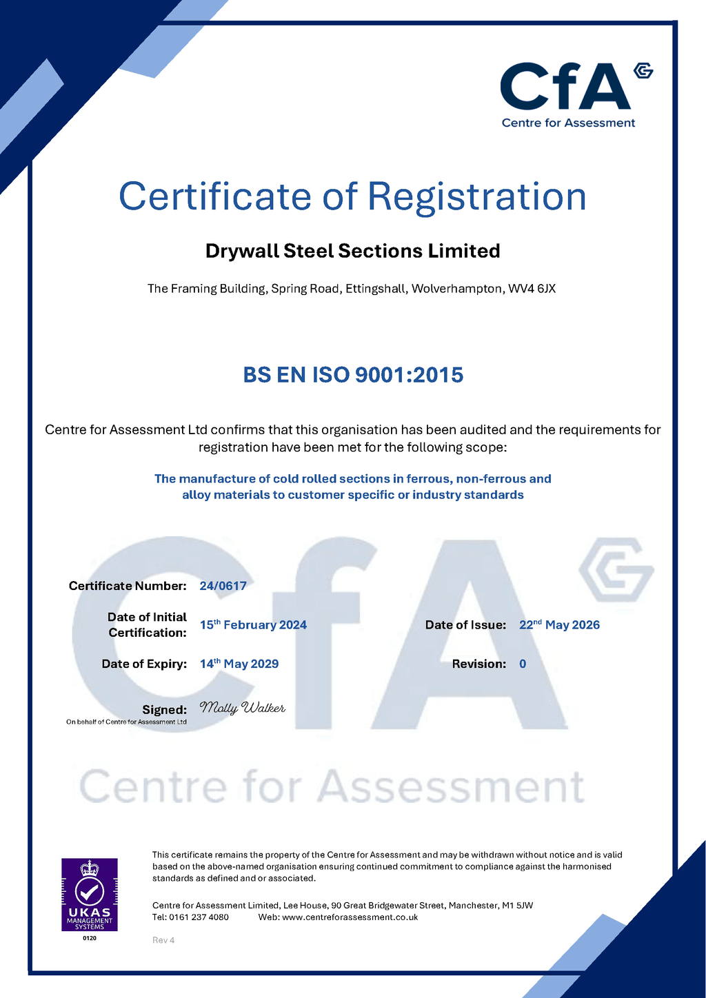 ISO9001 (QMS certified for conformity)