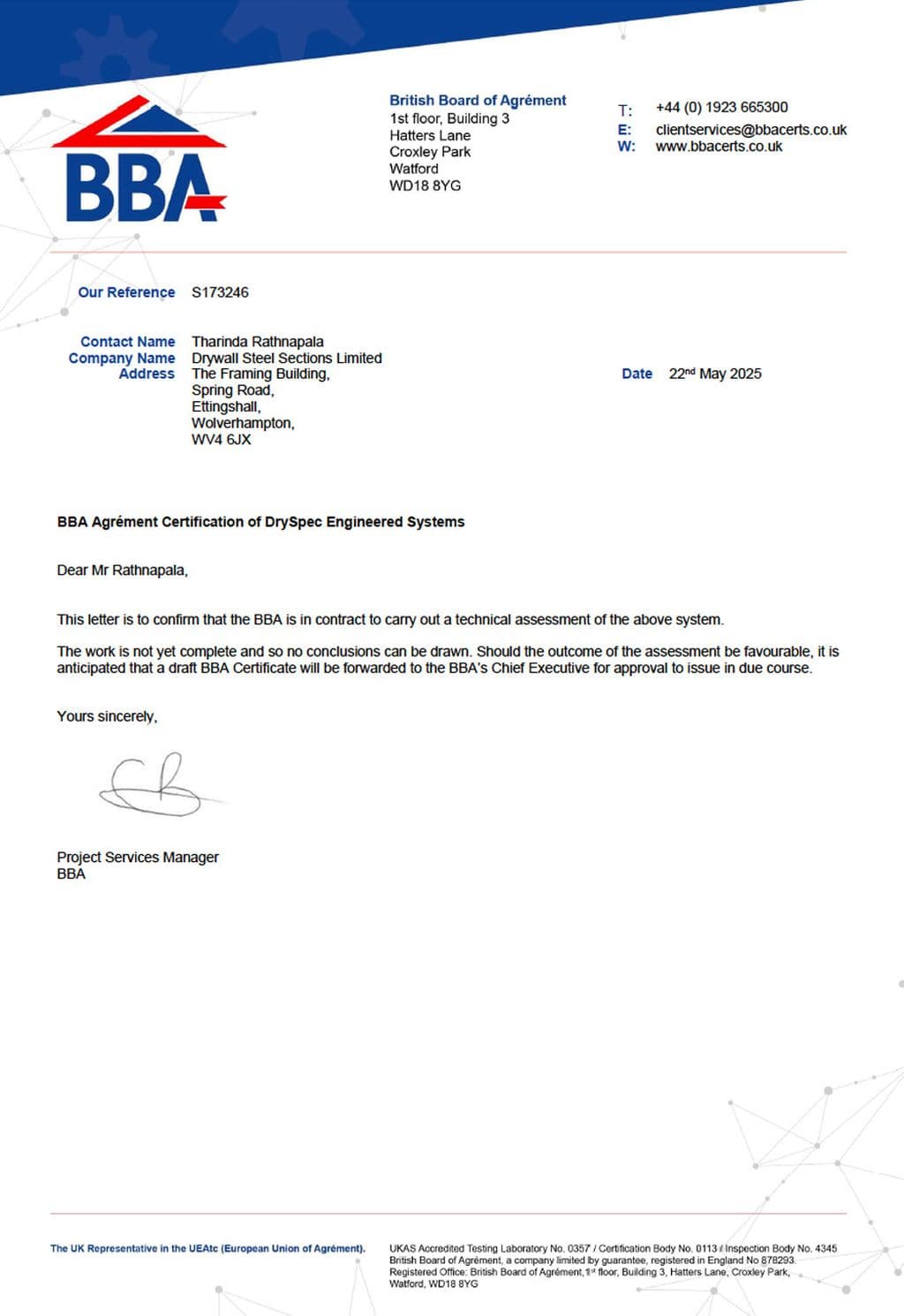 British Board of Agrément Accredited